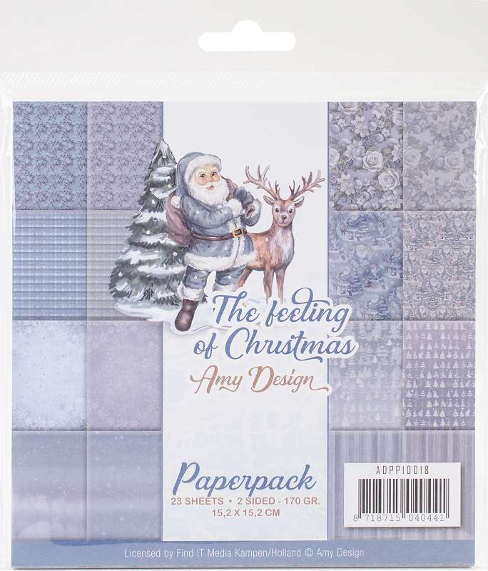 Find It Trading Amy Design Paper Pack 6"X6" 23/Pkg The Feeling Of Christmas, Double-Sided