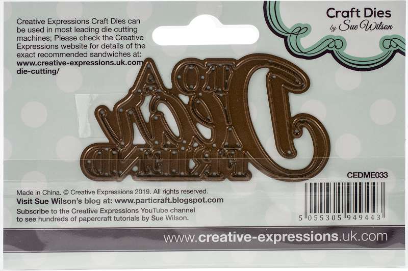 Creative Expressions Craft Dies By Sue Wilson Mini Expressions-To A Dear Friend