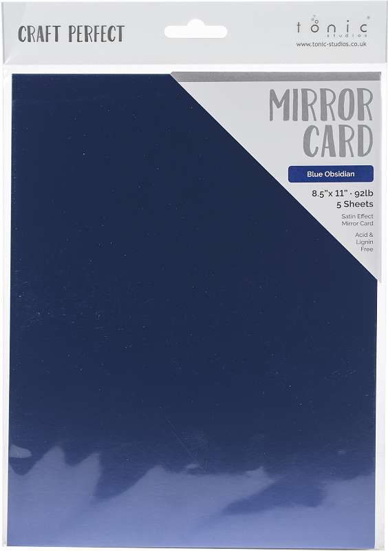 Craft Perfect Mirror Cardstock 8.5"X11" 5/Pkg Blue Obsidian
