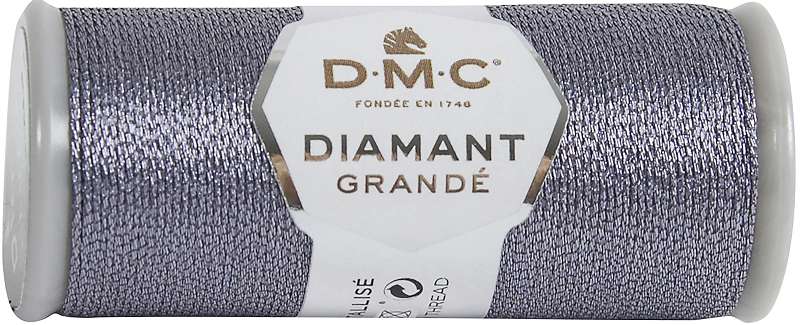 DMC Diamant Metallic Thread 38.2yd Anthracite Grey