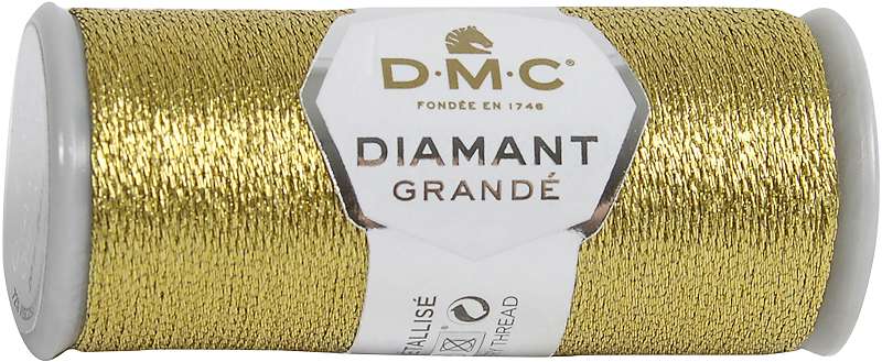 DMC Diamant Grande Metallic Thread 21.8yd Dark Gold