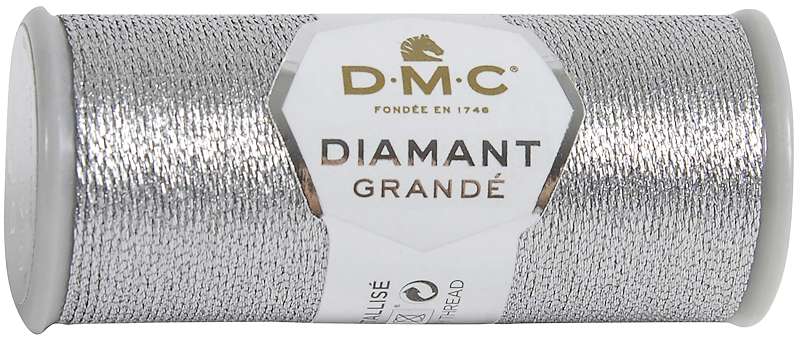 DMC Diamant Grande Metallic Thread 21.8yd Dark Silver
