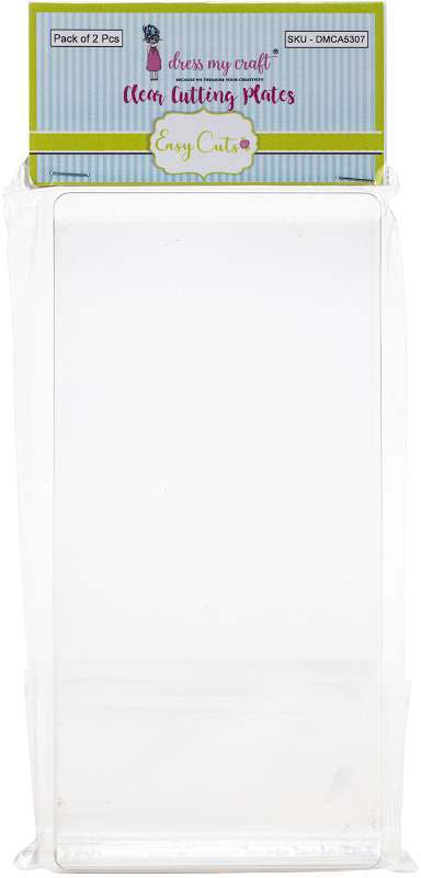 Dress My Crafts Easy Cut Cutting Plates 3"X6.25" 2/Pkg Clear