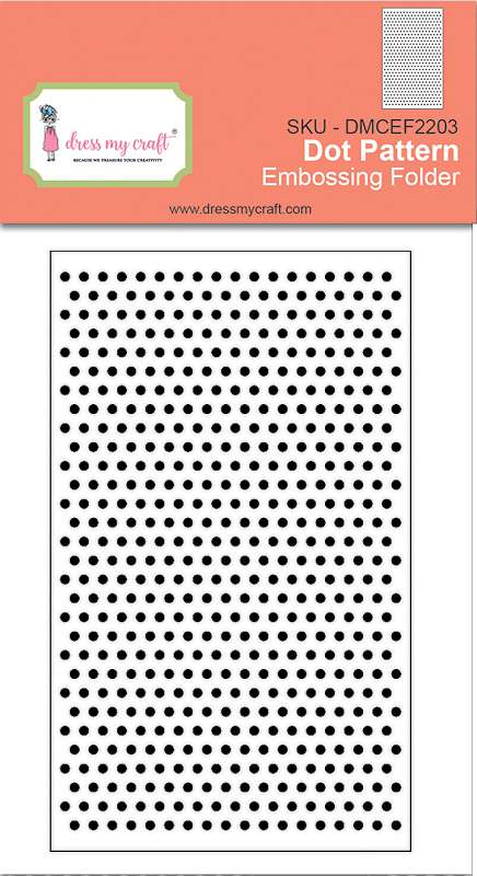 Dress My Craft Embossing Folder 3"X4.75" Dot Pattern