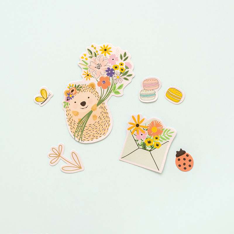 Jen Hadfield Hey, Hello Cardstock Stickers 6"X12" 78/Pkg Icons W/Gold Foil Accents