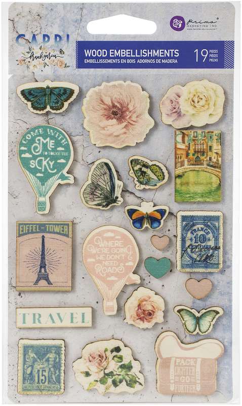 Capri Wood Stickers 19/Pkg  
