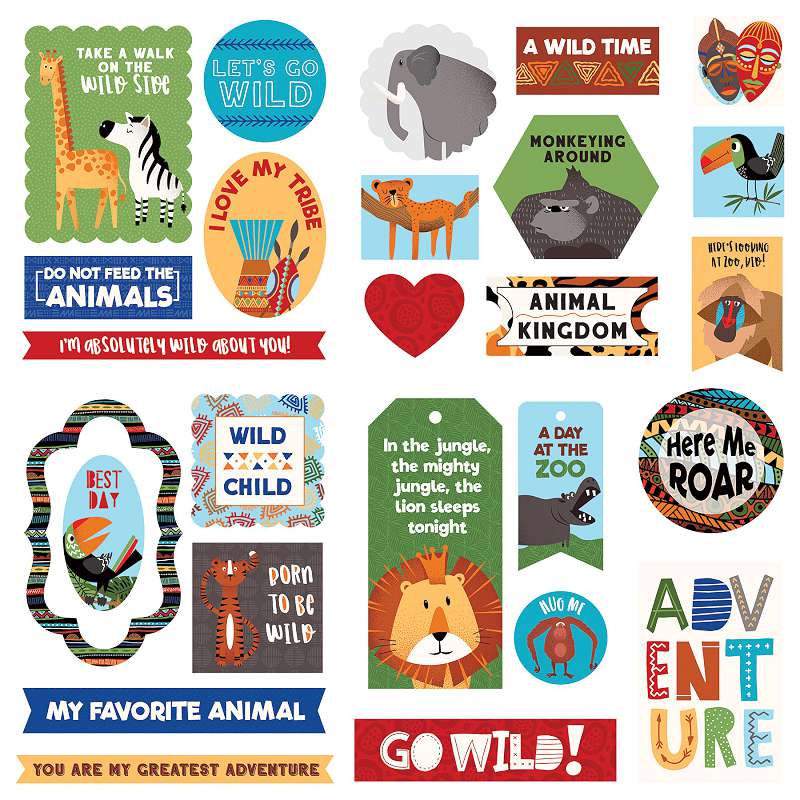 A Walk On The Wild Side Ephemera Cardstock Die-Cuts  