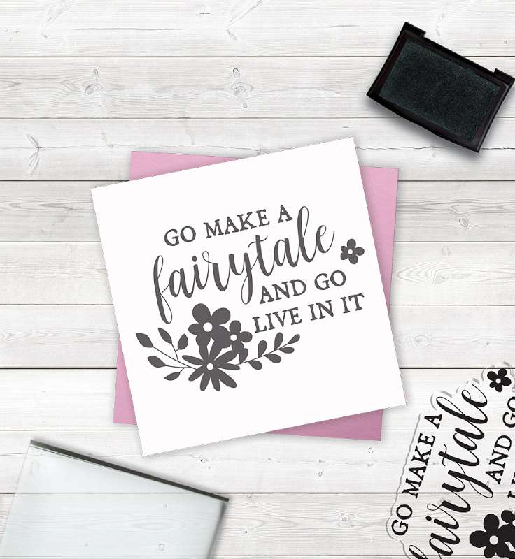 Crafter's Companion Clear Acrylic Quirky Stamp 2.5"X3.5" Make A Fairytale