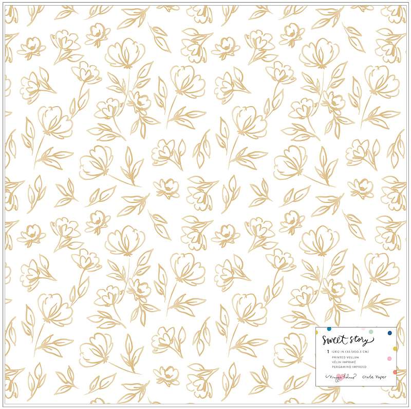 Maggie Holmes Sweet Story Single-Sided Vellum 12"X12" Goldie