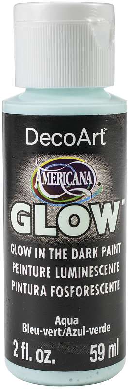 Americana Glow In The Dark Paint 2oz-Aqua