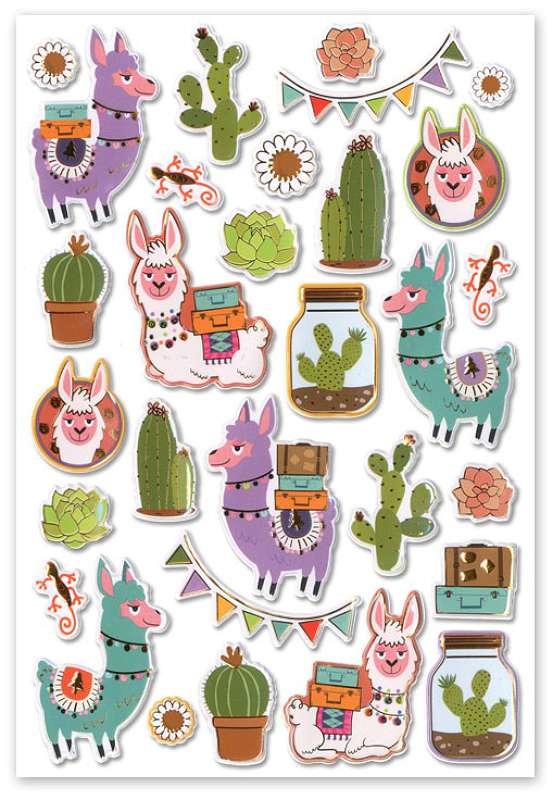 MultiCraft Foil Fun Stickers Llama