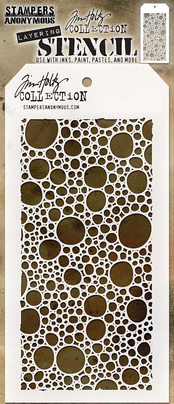 Tim Holtz Layered Stencil 4.125"X8.5" Bubbles -Layered