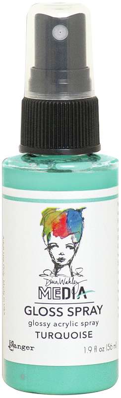 Dina Wakley Media Gloss Sprays 2oz Turquiose