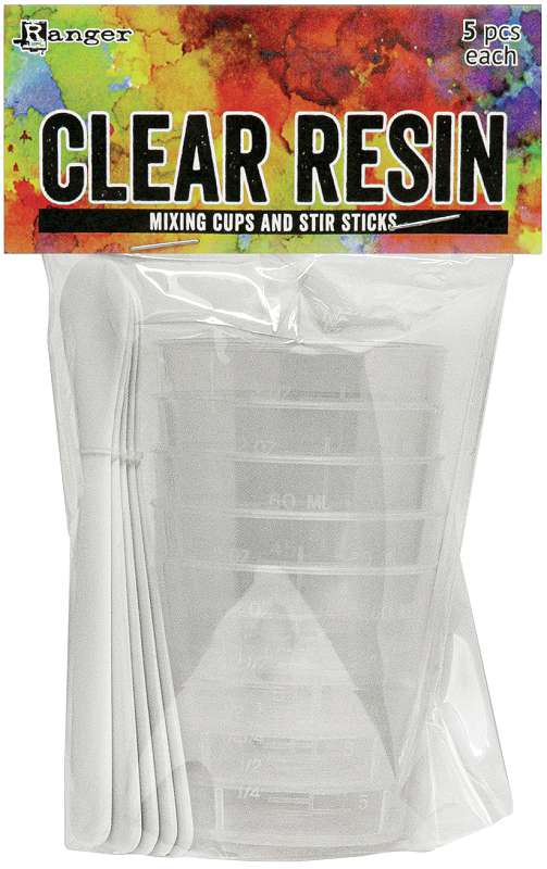 Ranger Clear Resin Mixing Cups & Stir Sticks (5) Mixing Cups & (5) Stir Sticks