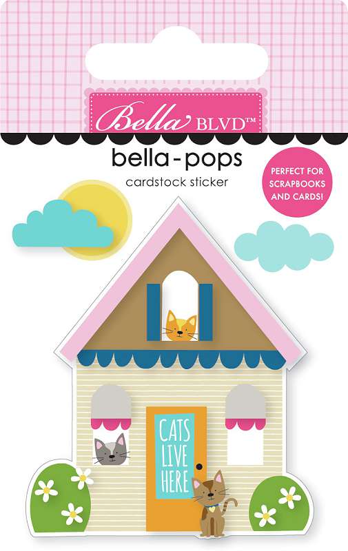 Chloe Bella-Pops 3D Stickers Cat House