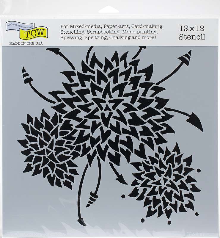 Crafter's Workshop Template 12"X12" Dahlia Trio