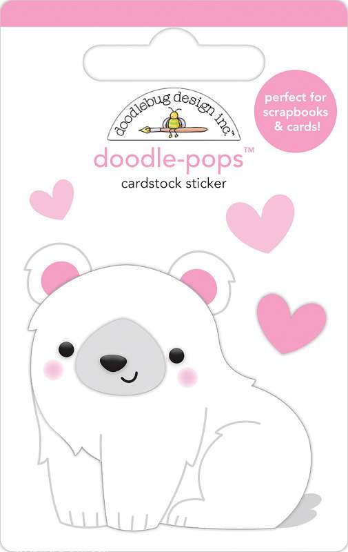 Doodlebug Doodle-Pops 3D Stickers Polly, Winter Wonderland