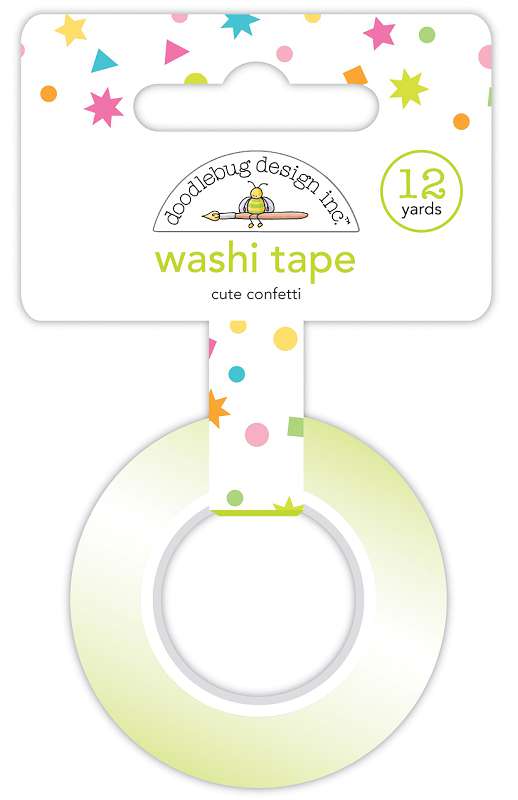 Doodlebug Washi Tape 15mmX12yd Cute Confetti, Hey Cupcake