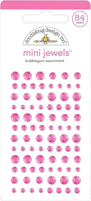 Doodlebug Adhesive Mini Jewels Bubblegum