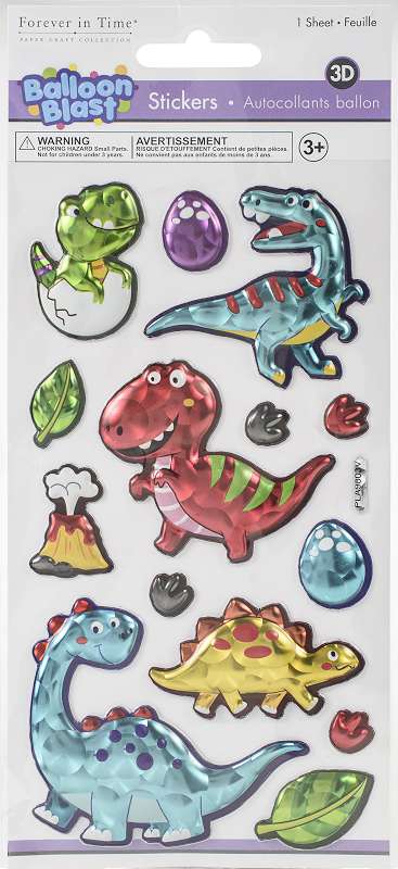 Multicraft 3D Balloon Blast Stickers Dino