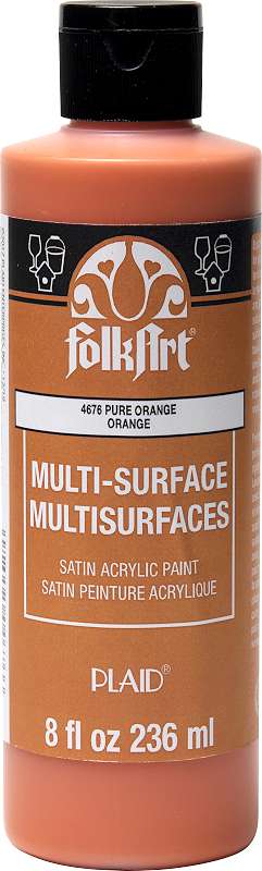 FolkArt Multi-Surface Paint 8oz Pure Orange