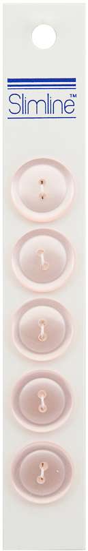 Slimline Buttons  Light Pink 2-Hole 3/4" 5/Pkg
