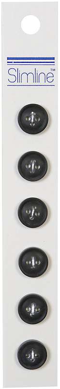 Slimline Buttons  Grey 2-Hole 7/16" 7/Pkg