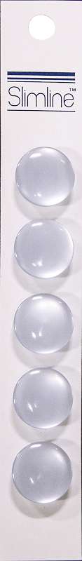 Slimline Buttons  Light Blue Shank 5/8" 5/Pkg