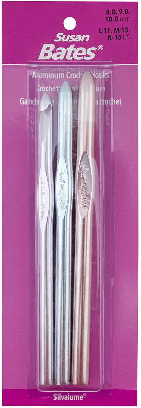 Silvalume Aluminum Crochet Hook Set Sizes L11 To N15