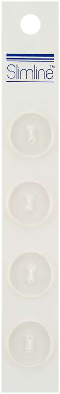 Slimline Buttons  Clear 2-Hole 3/4" 4/Pkg