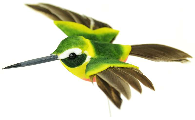Hummingbird On Wire 2" Green
