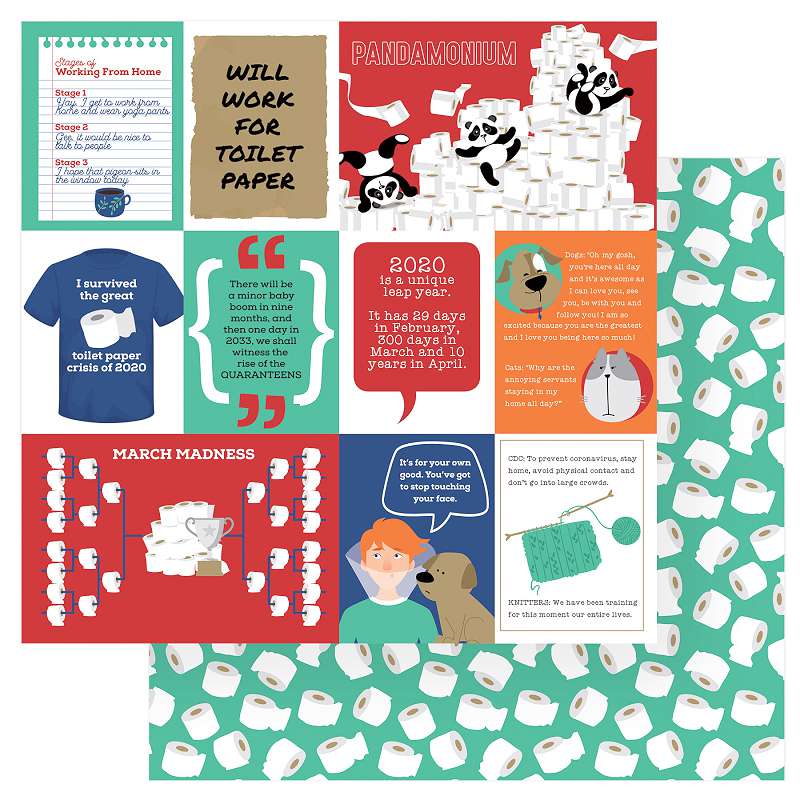 Living The Quarantine Life Double-Sided Cardstock 12"X12" Covidiot
