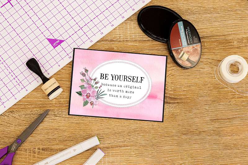 Crafter's Companion Clear Acrylic Quirky Stamp Be Yourself