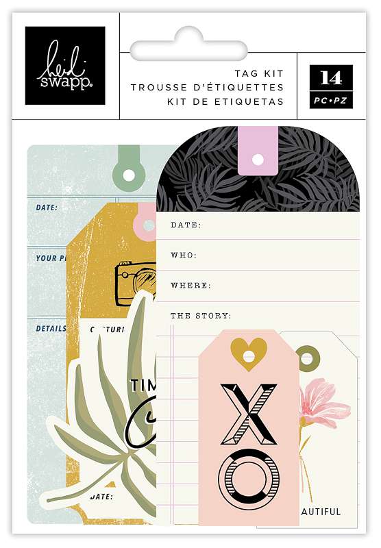 Heidi Swapp Old School Tag Set 14/Pkg W/Cotton Cording