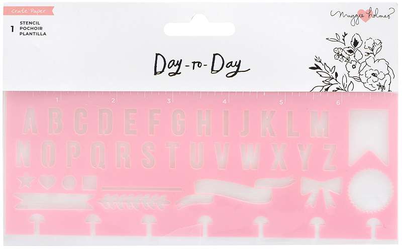 Maggie Holmes Day-To-Day Planner Stencil 7"X4.5" Alphabet