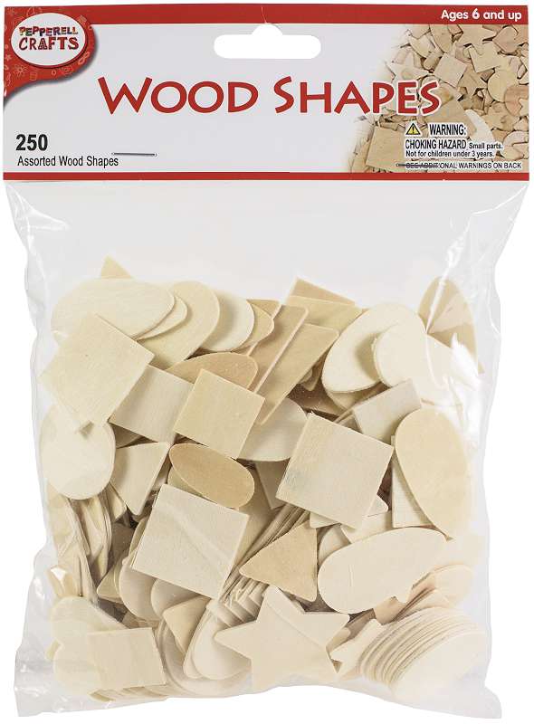 Wood Shapes 250/Pkg Assorted
