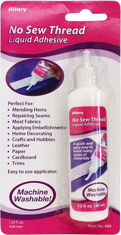 Allary No Sew Thread Liquid Adhesive 1.2oz