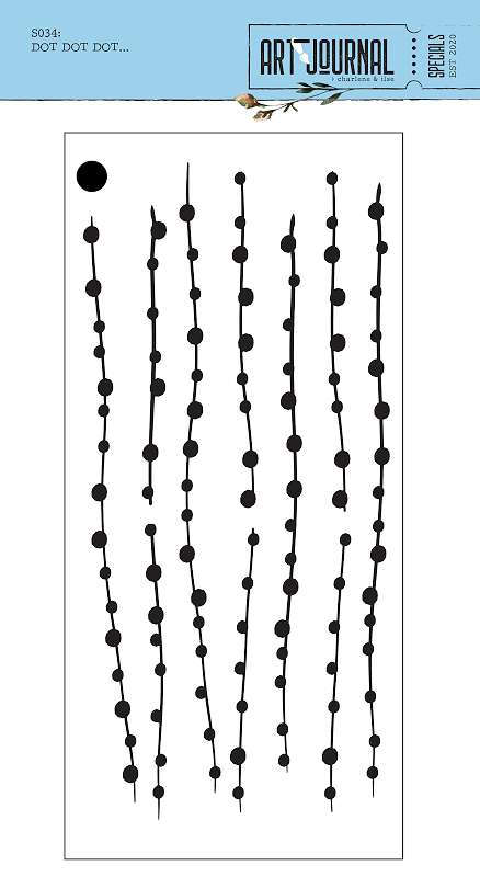 Elizabeth Craft Stencil 4.3"X8.7" Dot Dot Dot-Art Journal