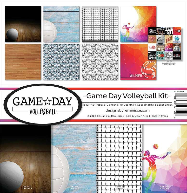 Reminisce Collection Kit 12"X12" Game Day Volleyball