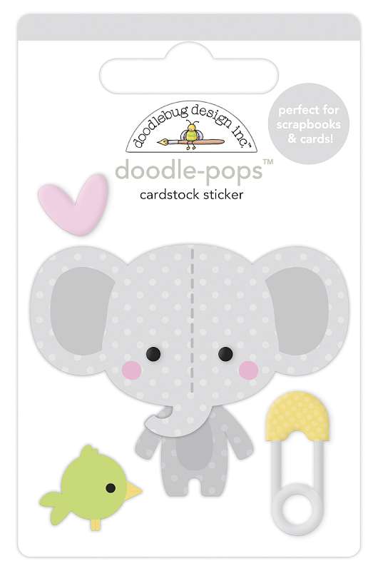 Doodlebug Doodle-Pops 3D Stickers Elli-Fun, Bundle Of Joy
