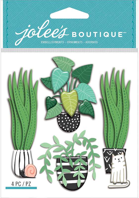 Jolee's Boutique Themed Embellishments 4/Pkg House Plants