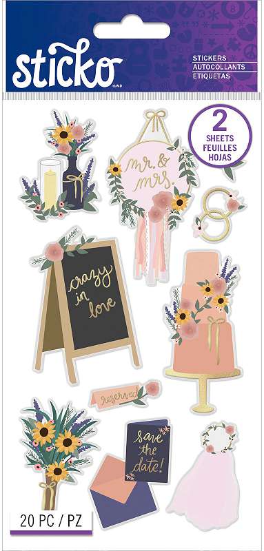 Sticko Flat Stickers Boho Wedding, 