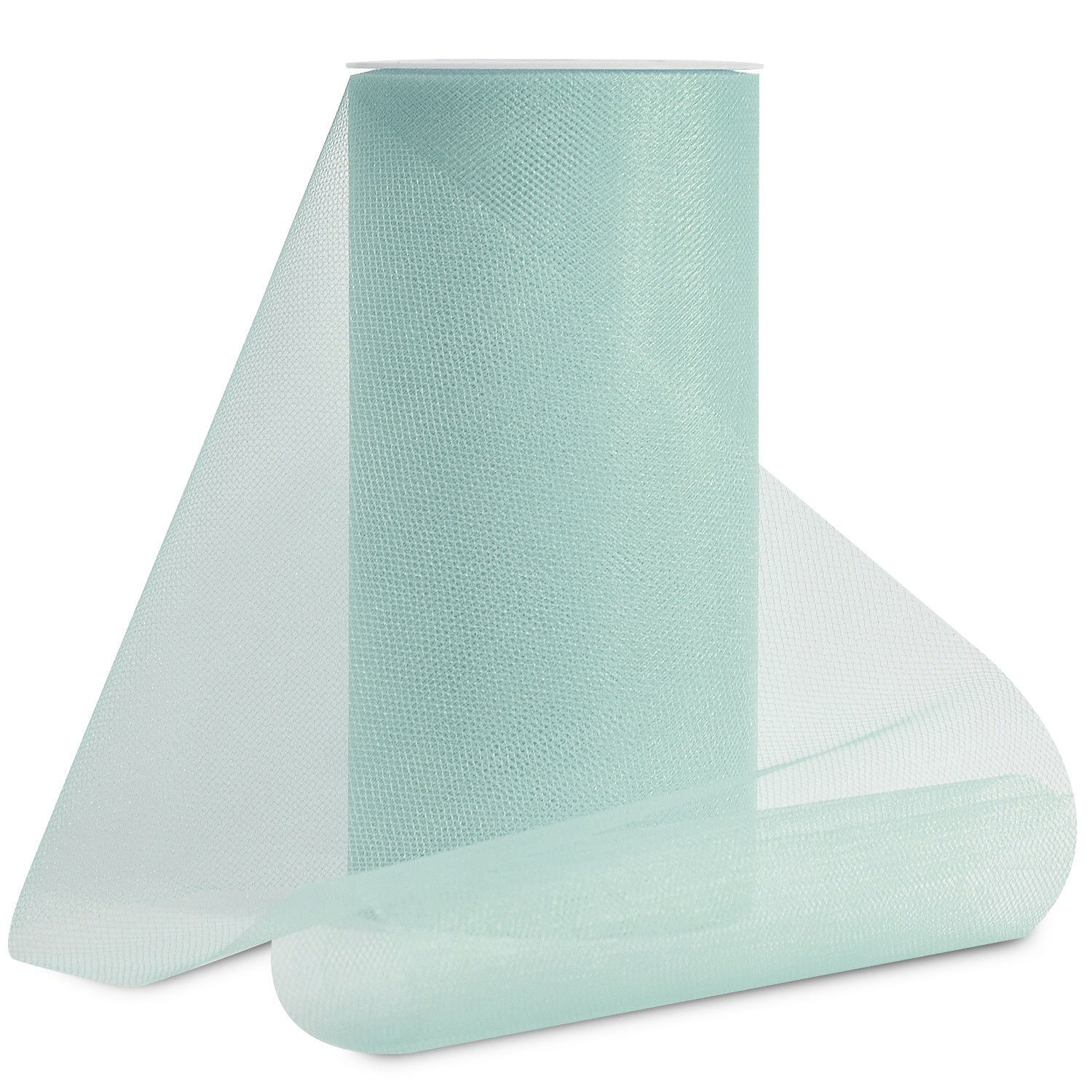 Shiny Tulle 6" Wide 25yd Spool Baby Blue