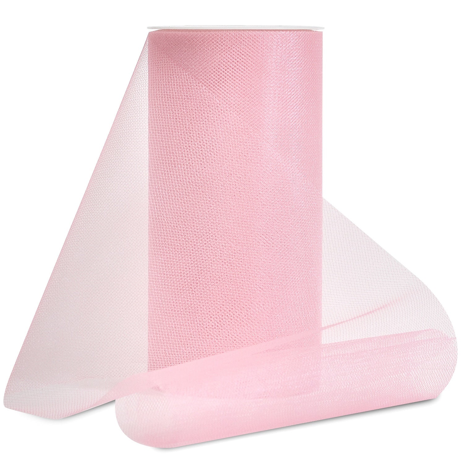 Shiny Tulle 6" Wide 25yd Spool Baby Pink