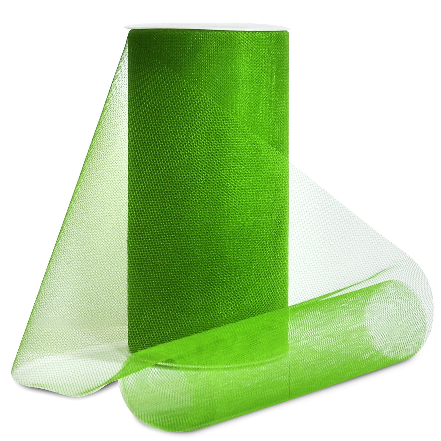 Shiny Tulle 6" Wide 25yd Spool Green