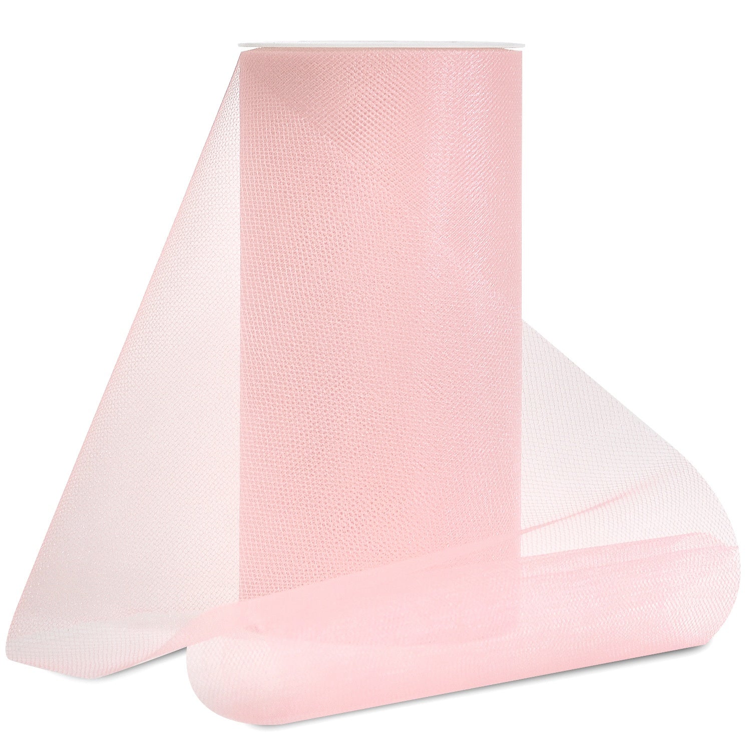 Shiny Tulle 6" Wide 25yd Spool Light Pink
