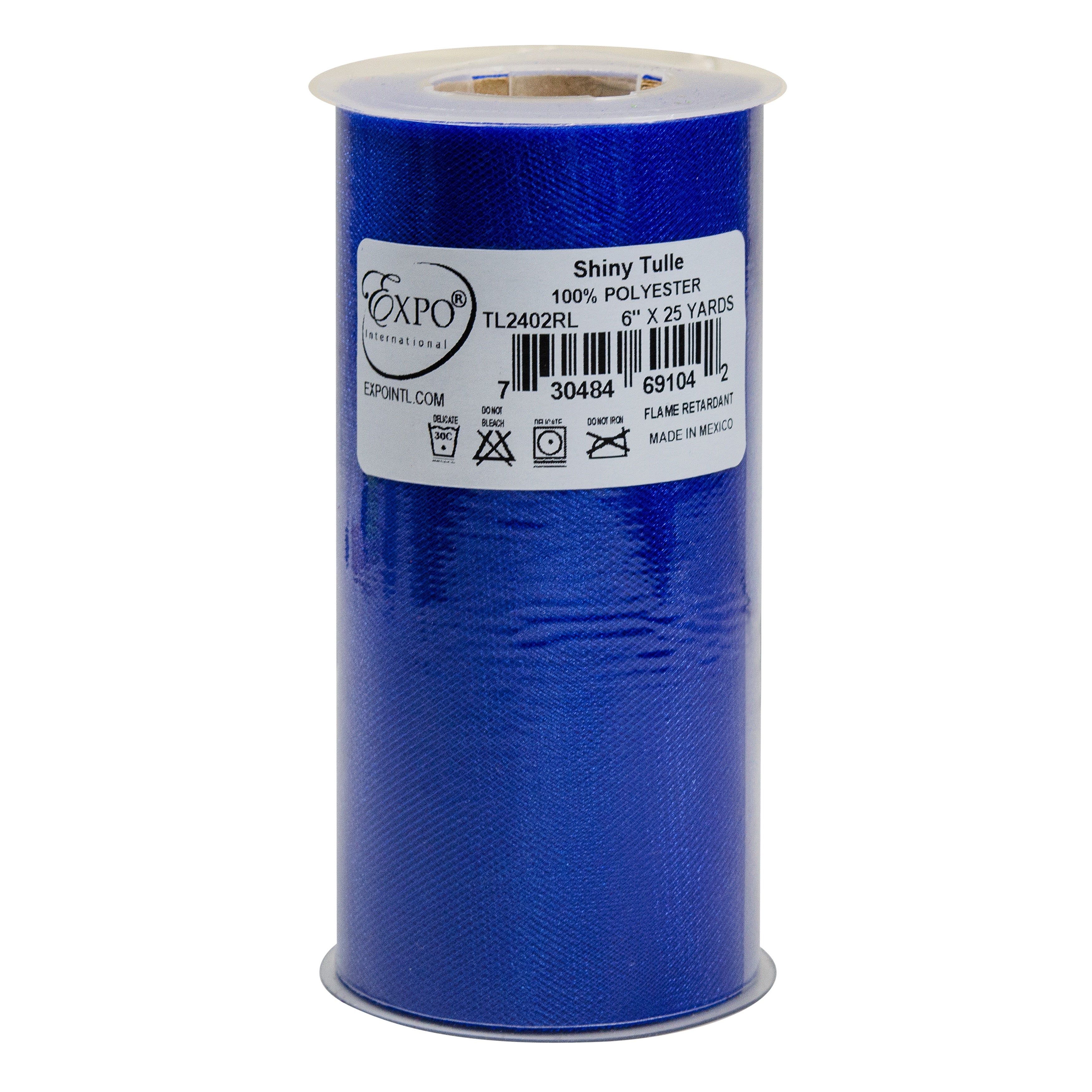 Shiny Tulle 6" Wide 25yd Spool Royal Blue