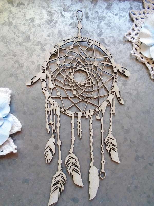 Scrapaholics Laser Cut Chipboard 1.8mm Thick Dream Catcher Small, 6"X3.25"