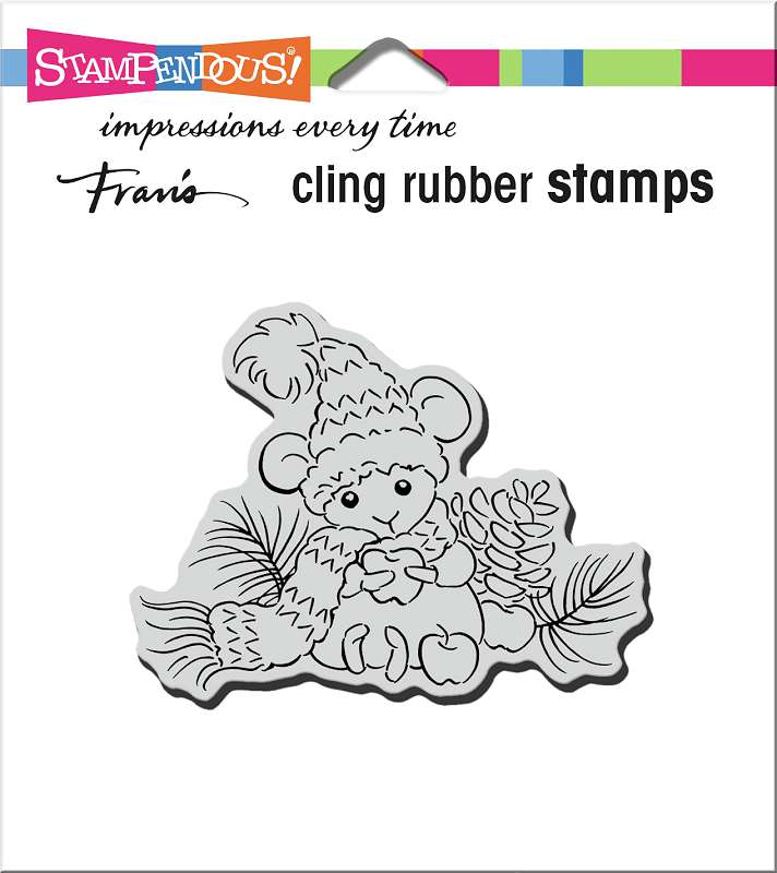 Stampendous Cling Stamp Apple Mouse