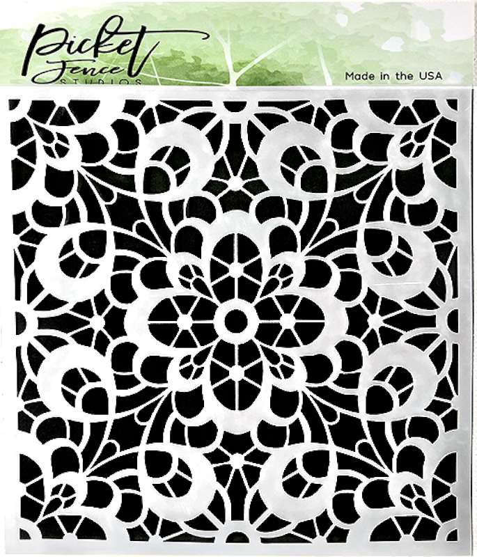 Picket Fence Studios Stencil 6"X6" Brocade